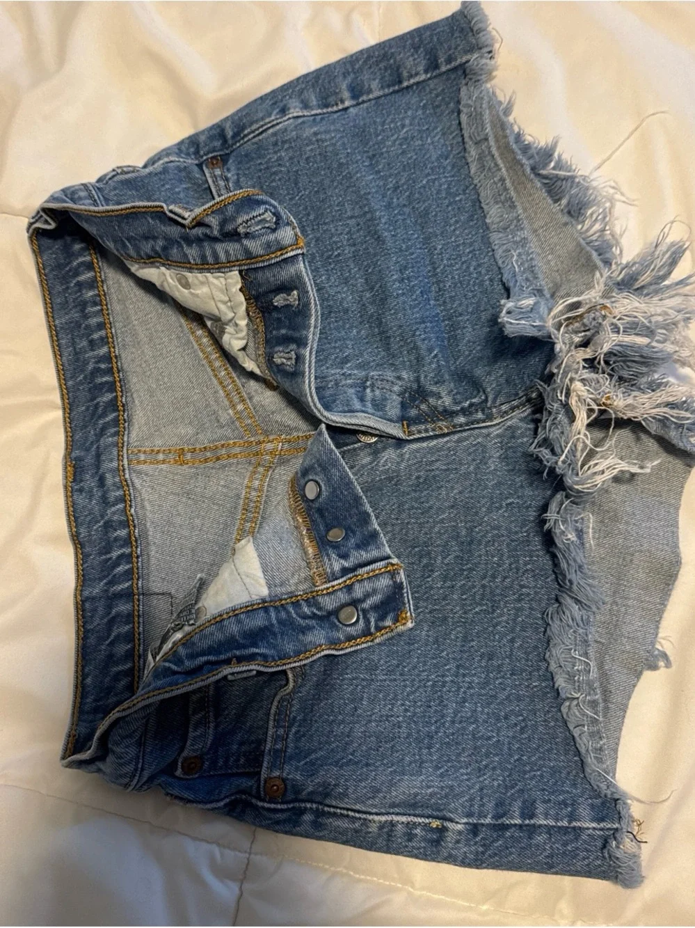 Levi's Blue Denim Cutoff Jean Shorts